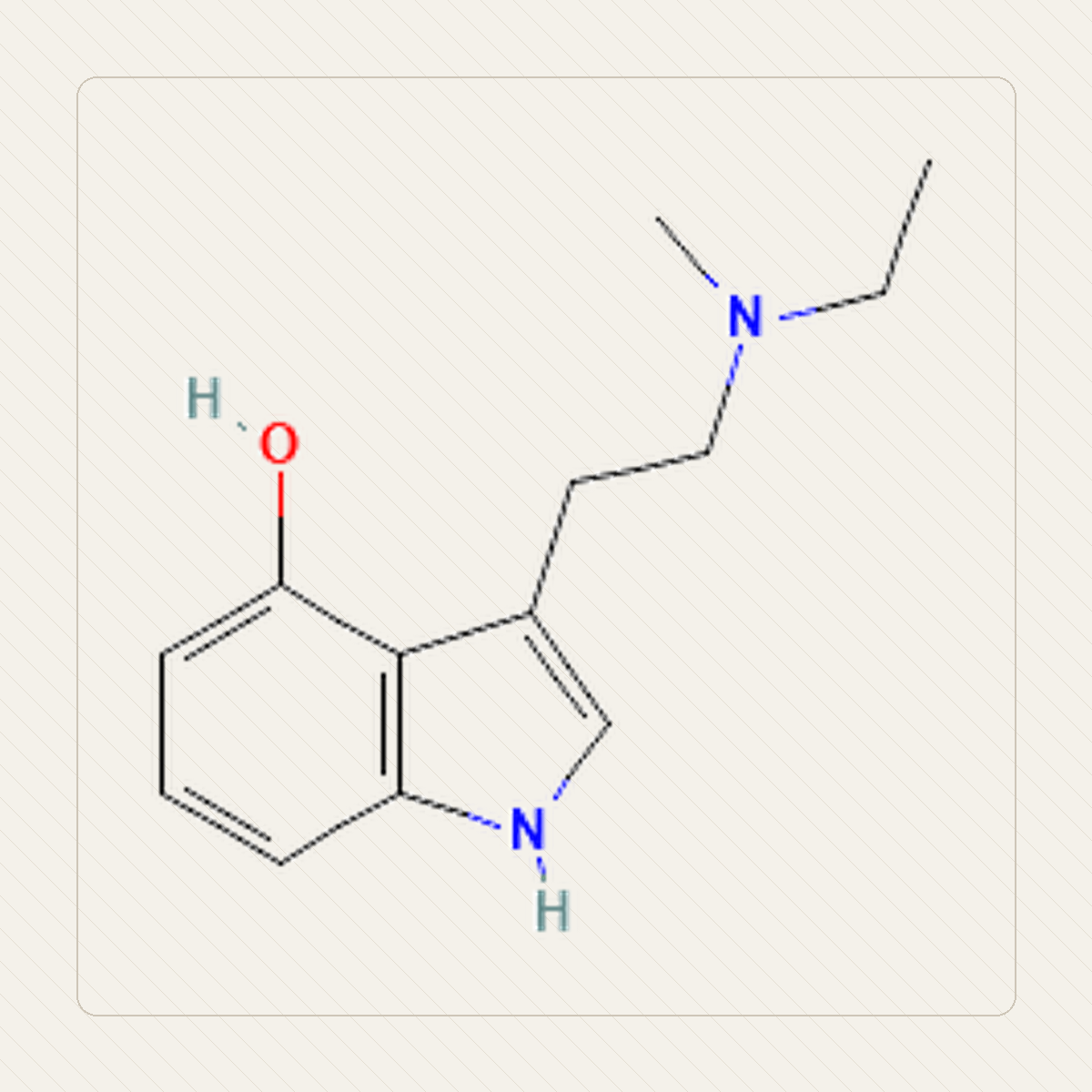 4-HO-MET, educational illustration of a molecule's structure